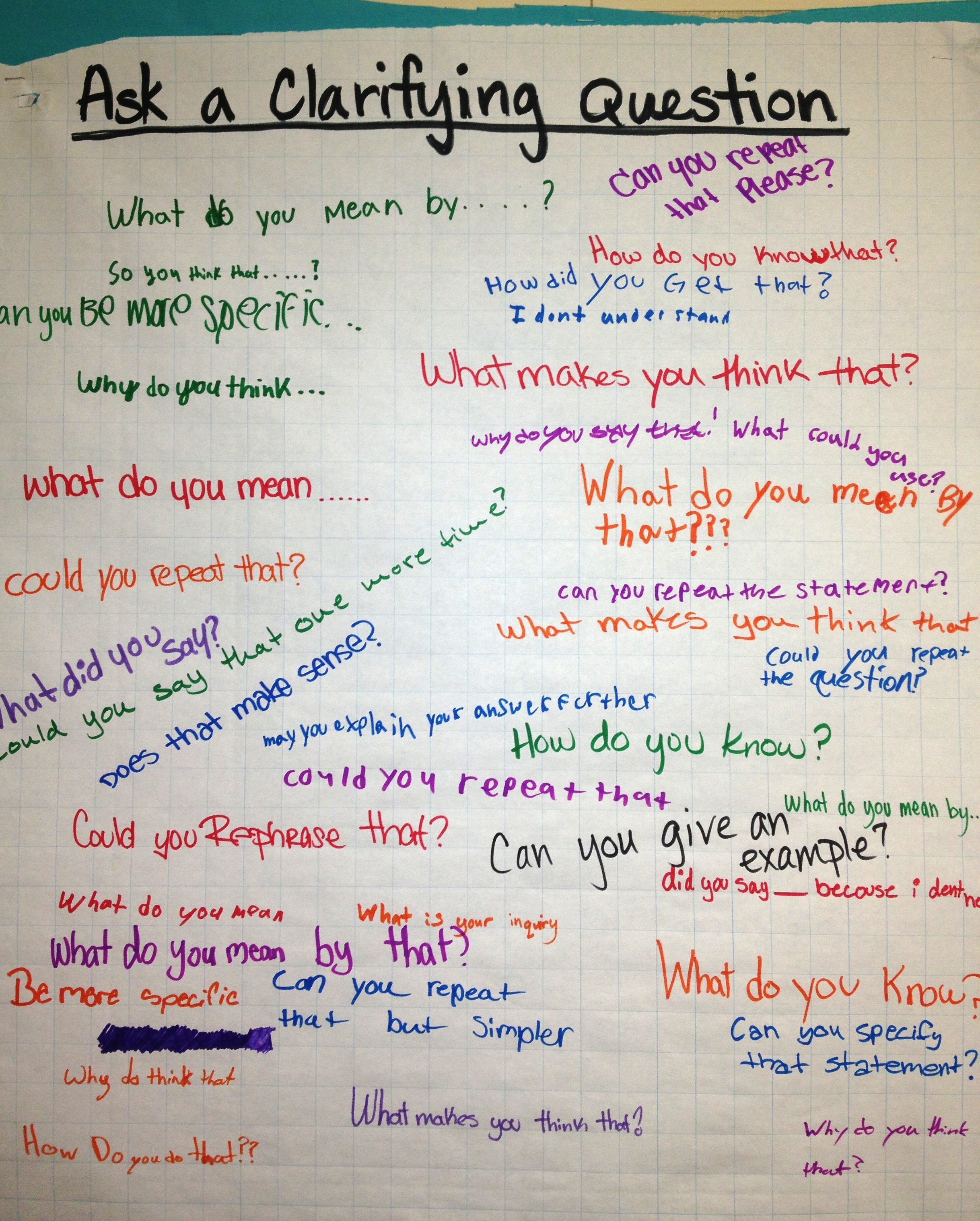 clarify questions clarify questions