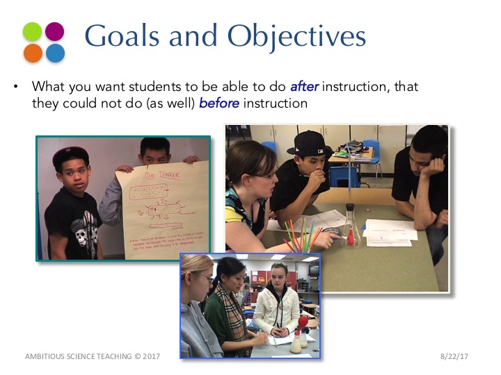Goals and objectives