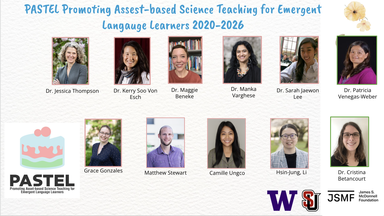 PASTEL Project staff consisting of 11 members from the University of Washington